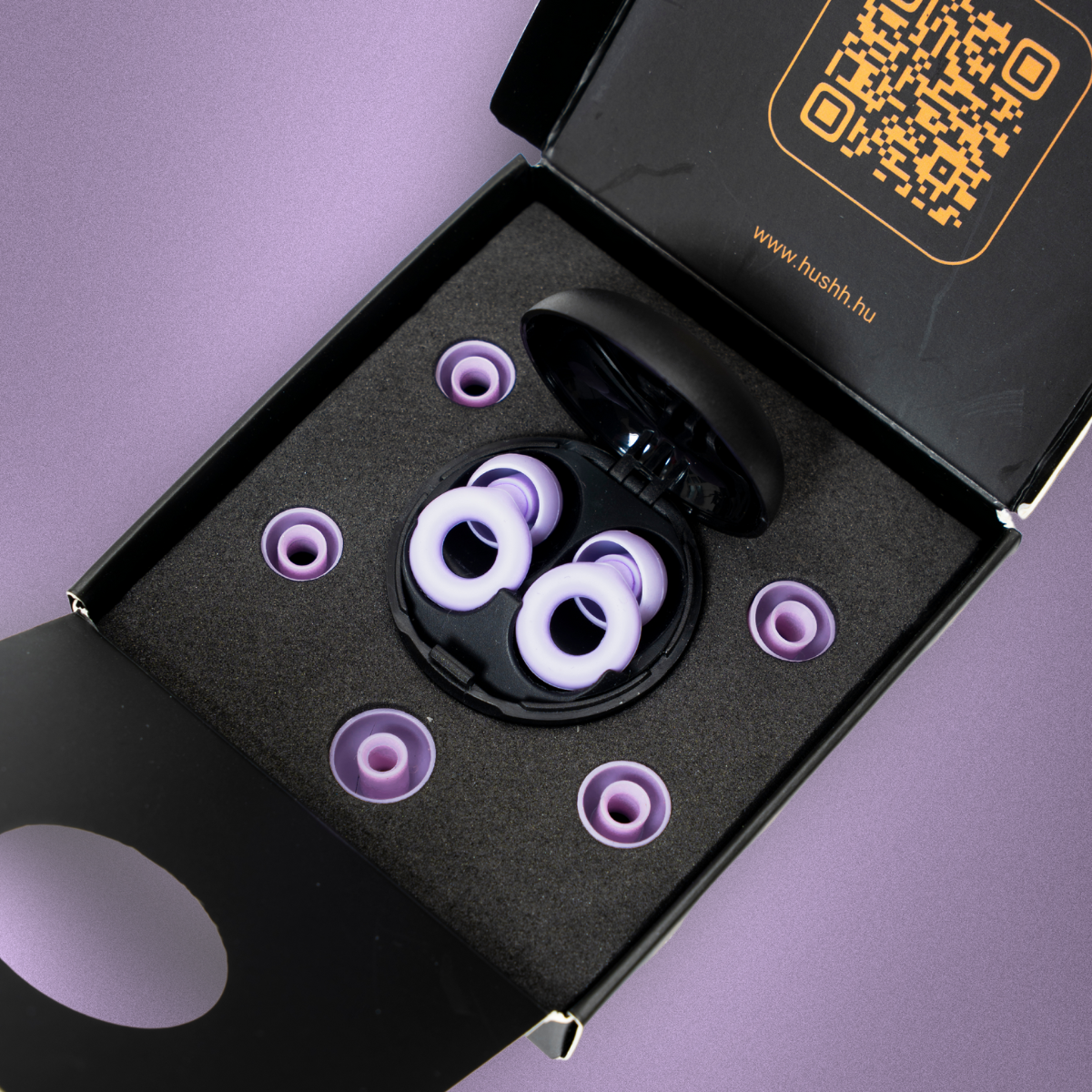 Zajszűrő Füldugó - Purple Silicone