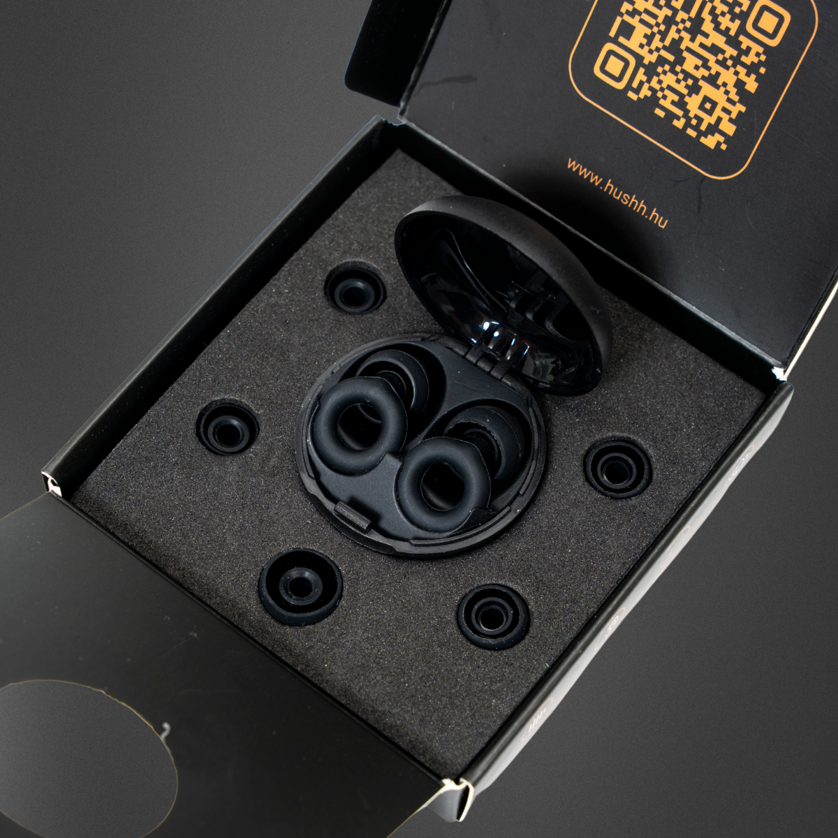Zajszűrő Füldugó - Black Silicone